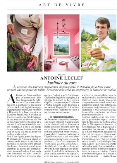 Le Figaro Magazine – Antoine Leclef – Jardinier du rare